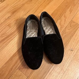 Black velvet Birdie Loafers - size 8